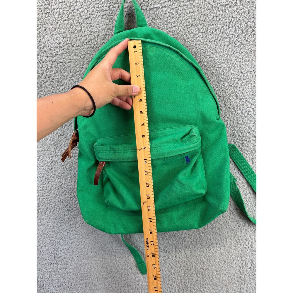 Polo Ralph Lauren Pony Backpack Men's Medium Green Rucksack Travel Casual - Picture 11 of 16